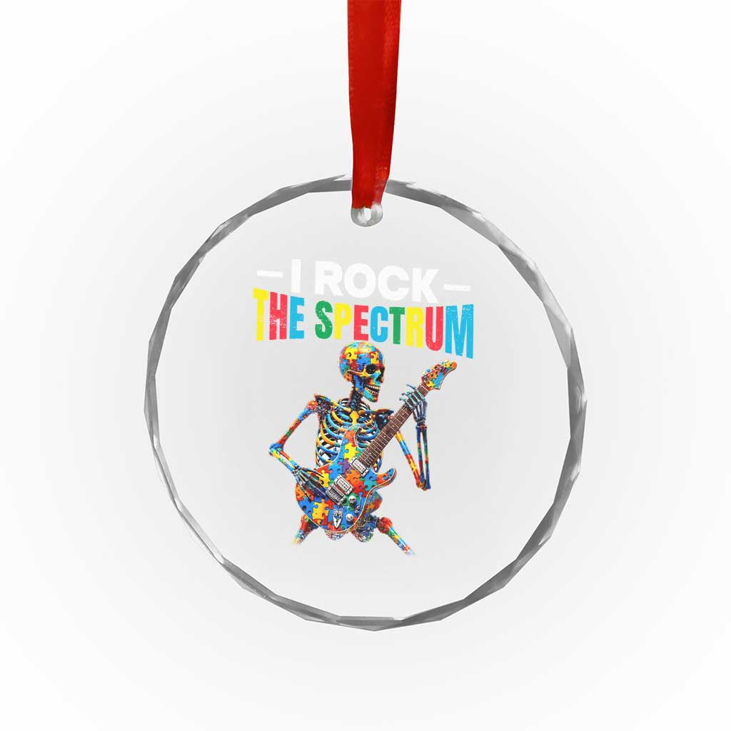 Autism Skeleton Rocker Crystal Glass Ornament I Rock The Spectrum Autism Awareness TS11 Print Your Wear