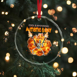 Autistic And Gay Skeleton Explosion Crystal Glass Ornament TS10 Print Your Wear