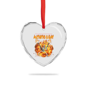 Autistic And Gay Skeleton Explosion Heart Crystal Glass Ornament TS10 Print Your Wear