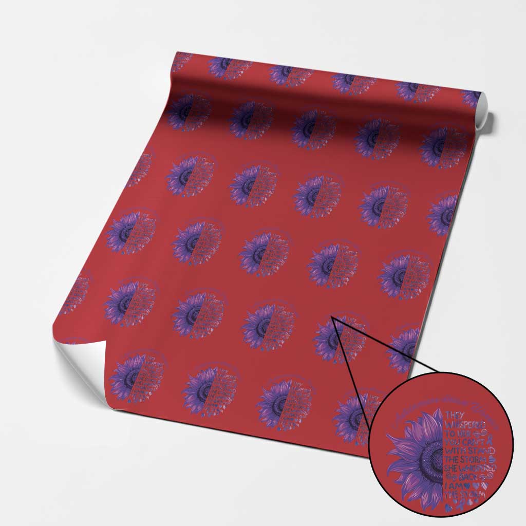 Autoimmune Disease Awereness Wrapping Paper Roll I Am The Storm Purple Ribbon TS10 Red Print Your Wear
