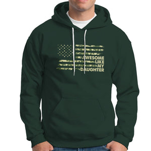 Awesome Like My Daughter Parents' Day Camo American Flag Hoodie TS02 Printyourwear