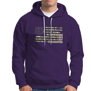 Awesome Like My Daughter Parents' Day Camo American Flag Hoodie TS02 Printyourwear