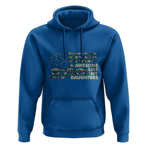 Awesome Like My Daughters Hoodie Parents' Day Camo American Flag TS02 Royal Blue Print Your Wear