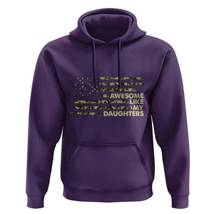 Awesome Like My Daughters Hoodie Parents' Day Camo American Flag TS02 Purple Print Your Wear