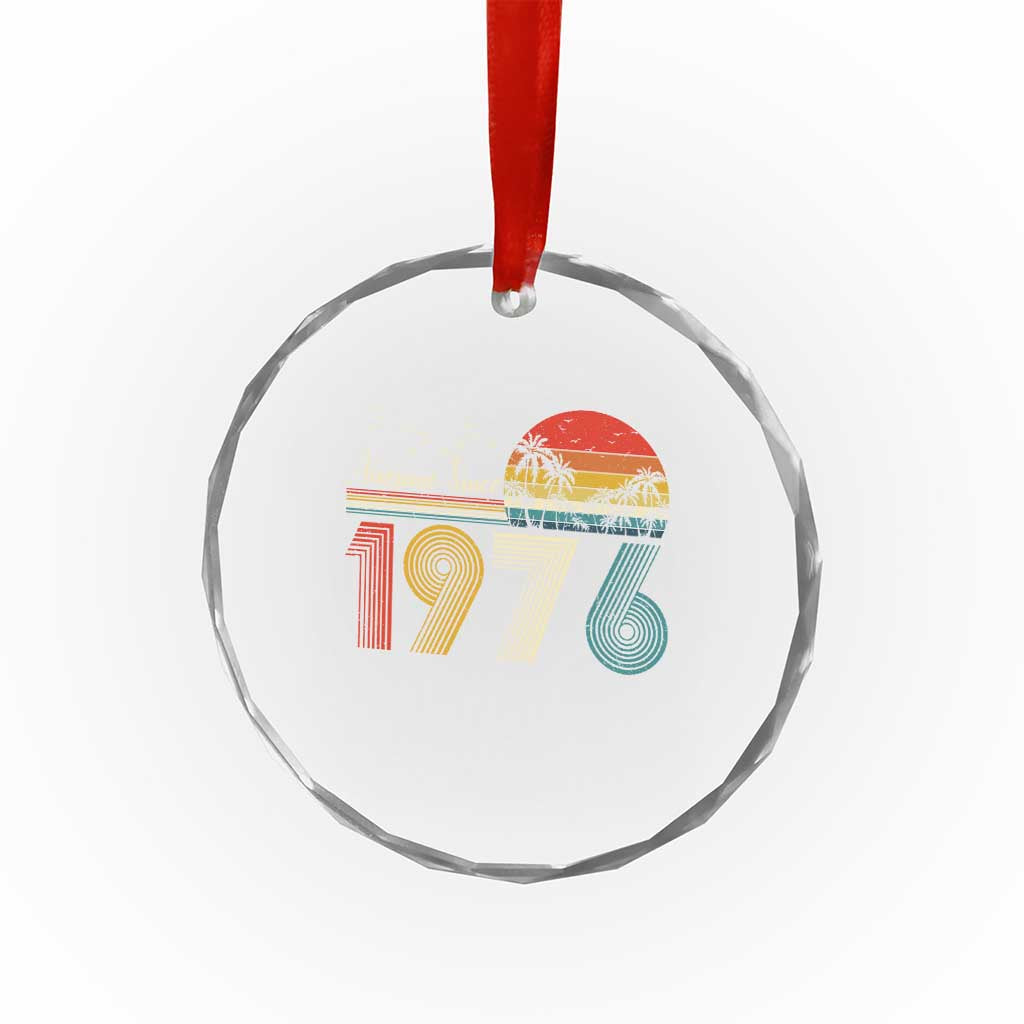 Awesome Since 1976 Birthday Crystal Glass Ornament Vintage 50th 50 Year Old Bday Gifts TS10 Print Your Wear
