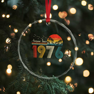 Awesome Since 1976 Birthday Crystal Glass Ornament Vintage 50th 50 Year Old Bday Gifts TS10 Print Your Wear