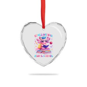 Axolotl 100 Days Of School Heart Crystal Glass Ornament 100 Days Is Alotl School 67 33 Six Seven Meme TS10 Print Your Wear