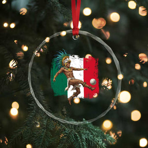 Aztec Warrior Playing Soccer Crystal Glass Ornament Mexican Pride Football Fan Gift TS12 Print Your Wear