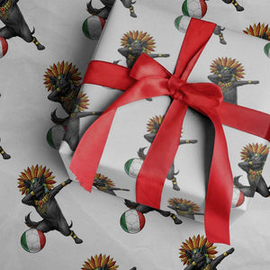 Aztec Xolo Dog Soccer Wrapping Paper Roll Mexican Heritage Fan Gift TS12 White Print Your Wear