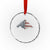B2 Spirit Crystal Glass Ornament B-2 Bomber Stealth Aircraft Schematic American Flag TS10 Transparent Glass 3'' Circle Print Your Wear