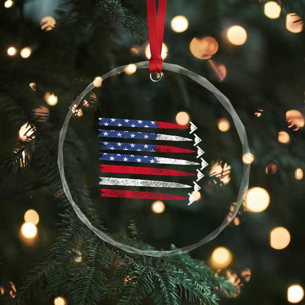 B2 Spirit Crystal Glass Ornament B-2 Stealth Bomber Aircraft American Flag Patriotic TS10 Print Your Wear