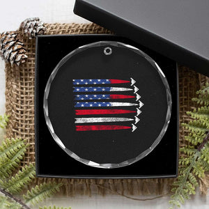 B2 Spirit Crystal Glass Ornament B-2 Stealth Bomber Aircraft American Flag Patriotic TS10 Print Your Wear