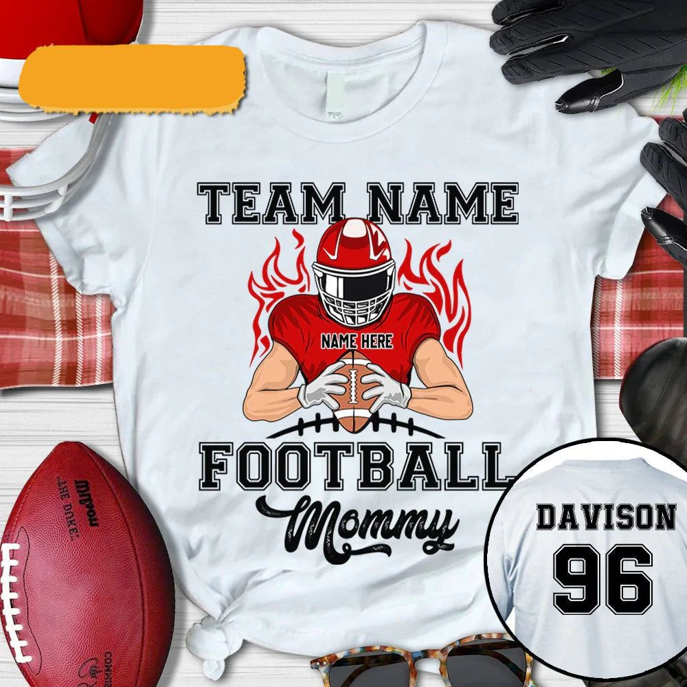 Personalized American Football Mom Shirt Team Football With Name Player and Number T Shirt CTM Youth Custom - Printyourwear