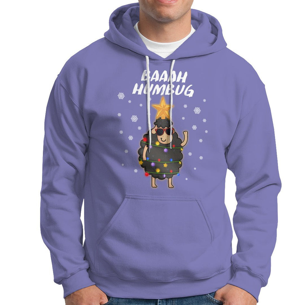 Baaah Humbug Funny Sheep Anti Christmas Lights Hoodie TS09 Printyourwear