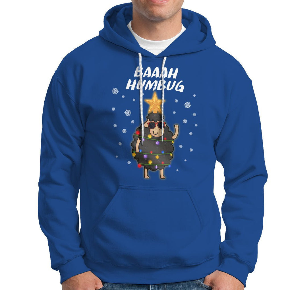 Baaah Humbug Funny Sheep Anti Christmas Lights Hoodie TS09 Printyourwear