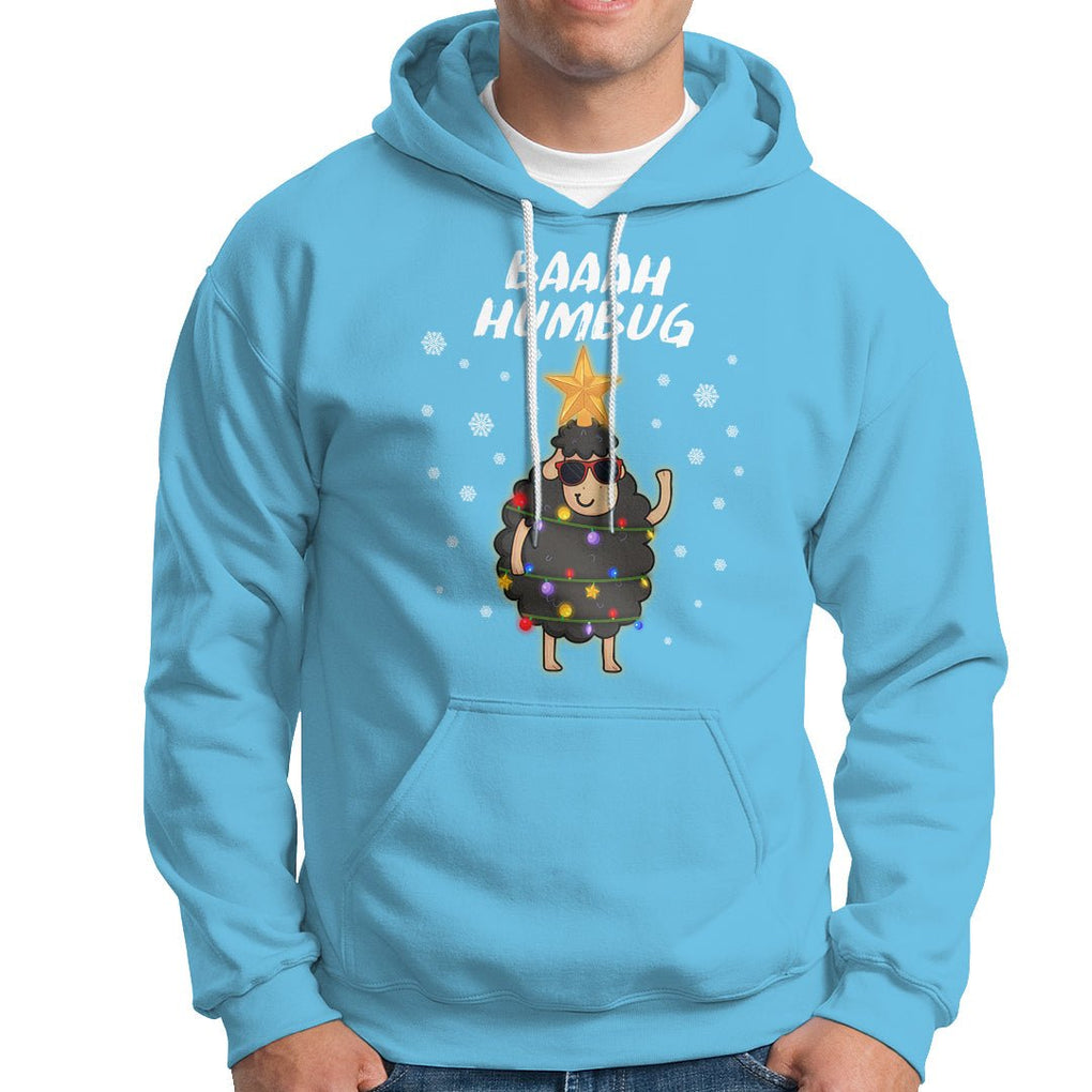 Baaah Humbug Funny Sheep Anti Christmas Lights Hoodie TS09 Printyourwear