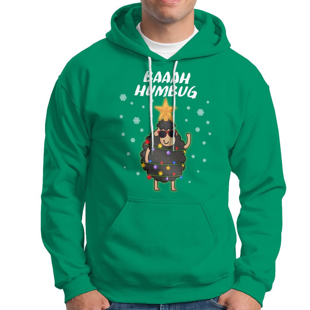 Baaah Humbug Funny Sheep Anti Christmas Lights Hoodie TS09 Printyourwear
