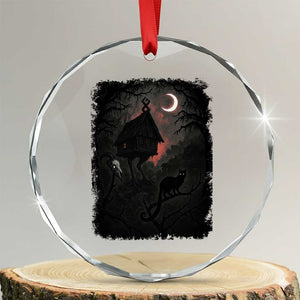 Baba Yaga House Crystal Glass Ornament Gothic Slavic Folklore Russia Fairy Tale TS10 Transparent Glass 3'' Circle Print Your Wear