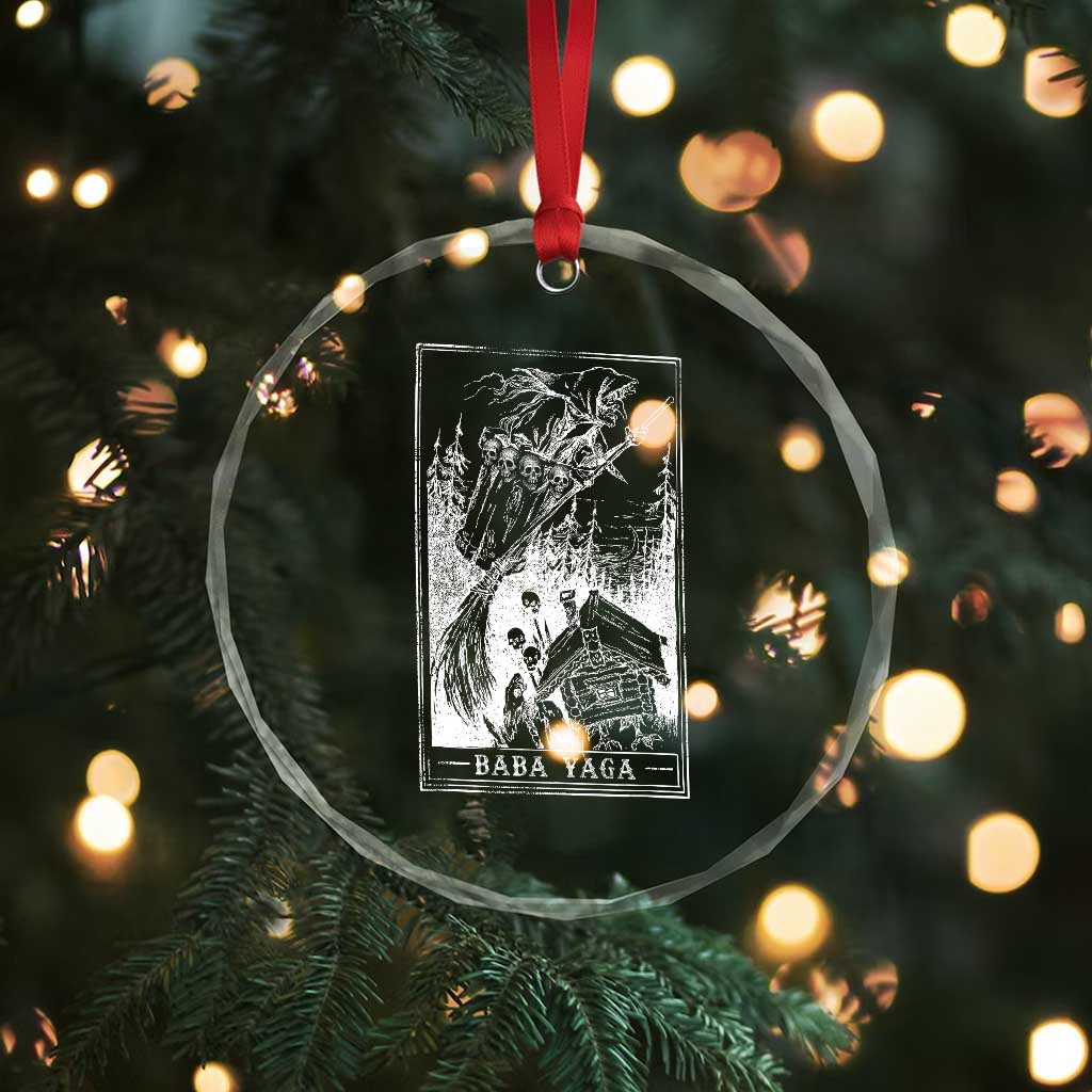 Baba Yaga House Tarot Card Crystal Glass Ornament Botanical Slavic Folklore Pagan Witchy TS10 Print Your Wear