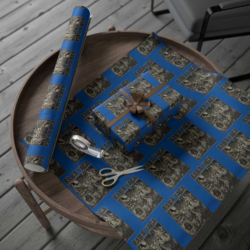 Baba Yaga House Wrapping Paper Roll Slavic Folklore Russia Fairy Tale Horror Fans TS10 Blue Print Your Wear