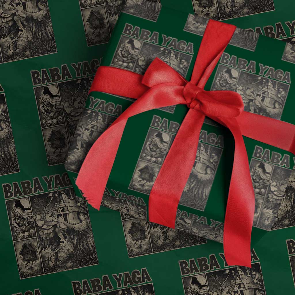 Baba Yaga House Wrapping Paper Roll Slavic Folklore Russia Fairy Tale Horror Fans TS10 Green Print Your Wear
