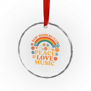 Baby Boomers Generation Crystal Glass Ornament Peace Love Music 60s Hippe TS10 Print Your Wear