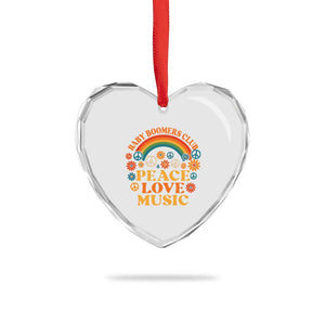 Baby Boomers Generation Heart Crystal Glass Ornament Peace Love Music 60s Hippe TS10 Print Your Wear
