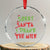 Baby Crystal Glass Ornament Sorry Santa I Drank The Milk Santa Hat TS10 Transparent Glass 3'' Circle Print Your Wear