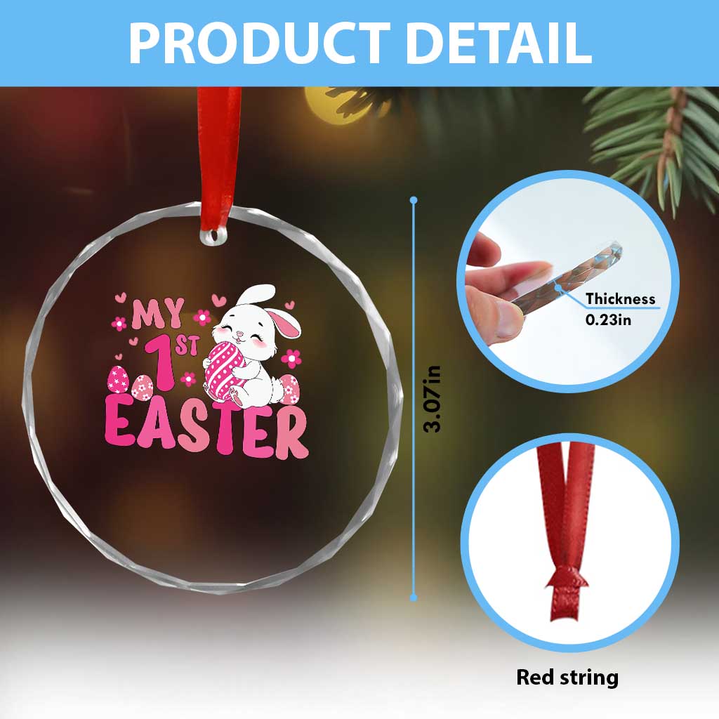 Baby First Easter Crystal Glass Ornament Cute Newborn Gift Bunny Rabbit TS10 Print Your Wear