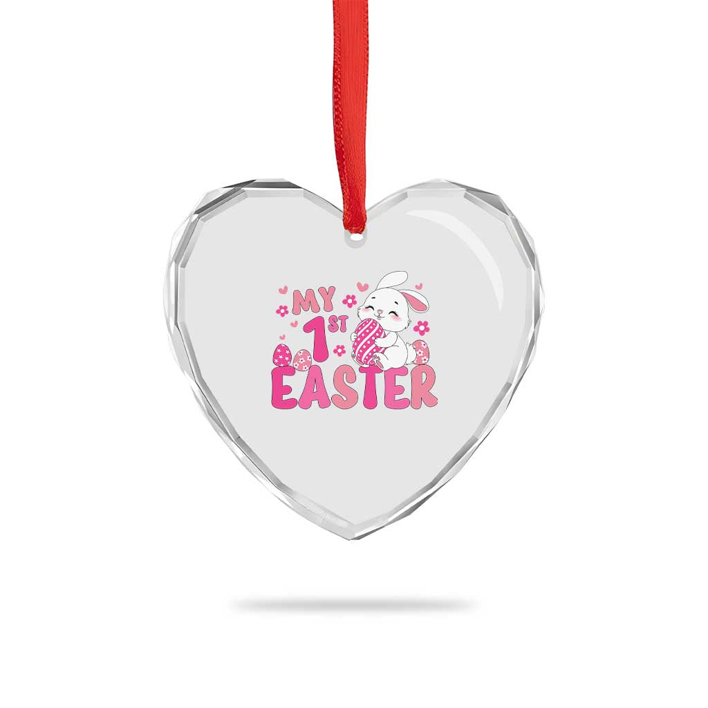 Baby First Easter Heart Crystal Glass Ornament Cute Newborn Gift Bunny Rabbit TS10 Print Your Wear