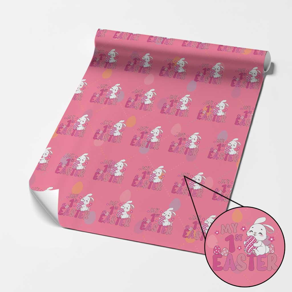 Baby First Easter Wrapping Paper Roll Cute Newborn Gift Bunny Rabbit TS10 Pink Print Your Wear