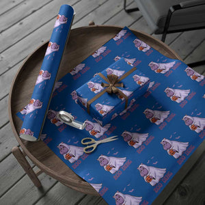 Baby Hippo Moo Deng Wrapping Paper Roll Boo-deng Halloween Cute Pygmy Hippopotamus TS02 Blue Print Your Wear