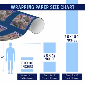 Baby Hippo Moo Deng Wrapping Paper Roll The Famous Cute Pygmy Hippopotamus TS02 Print Your Wear