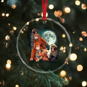 Baby Monkey Punch Crystal Glass Ornament Three Punch Moon Orange Toy TS11 Print Your Wear