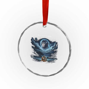Baby Monkey Punch Crystal Glass Ornament You Are Never Alone Brave TS14 Print Your Wear