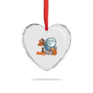 Baby Monkey Punch Heart Crystal Glass Ornament Team Punch Monkey Viral Trend TS14 Print Your Wear