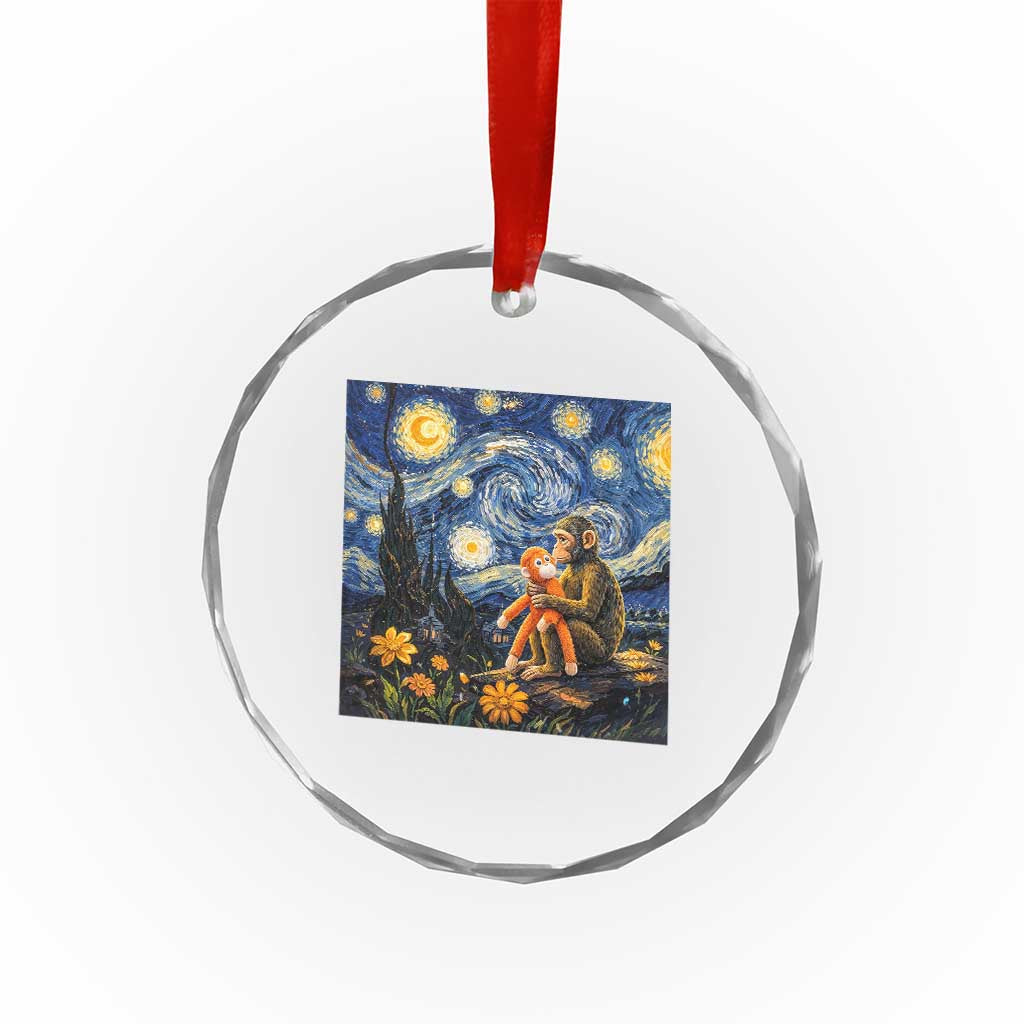Baby Monkey Punch Starry Night Viral Trend Crystal Glass Ornament TS14 Print Your Wear