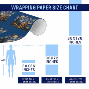 Baby Monkey Punch Starry Night Viral Trend Wrapping Paper Roll TS14 Print Your Wear