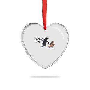 Baby Monkey Punch Viral Trend Heart Crystal Glass Ornament Hold On TS14 Print Your Wear