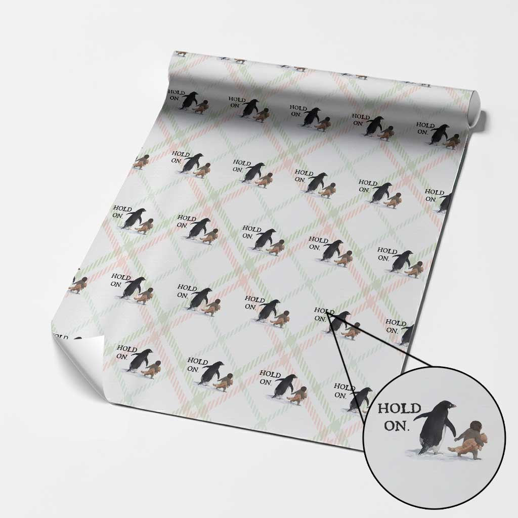 Baby Monkey Punch Viral Trend Wrapping Paper Roll Hold On TS14 Christmas Plaid Print Your Wear