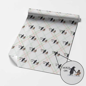 Baby Monkey Punch Viral Trend Wrapping Paper Roll Hold On TS14 Christmas Plaid Print Your Wear