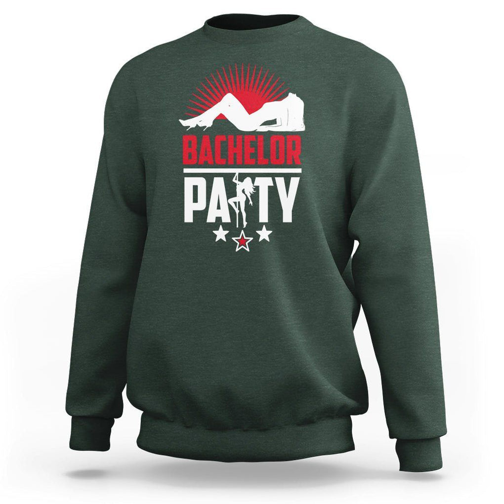Bachelor Party Sweatshirt Bachelor Party TS02 Dark Forest Green Printyourwear