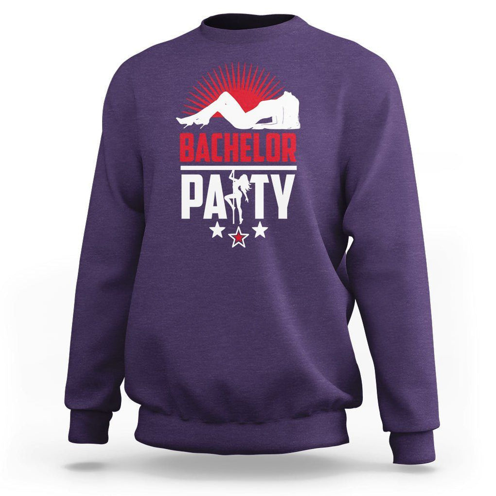Bachelor Party Sweatshirt Bachelor Party TS02 Purple Printyourwear