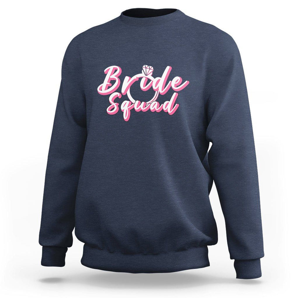 Bachelor Party Sweatshirt Bride Squad TS02 Navy Printyourwear