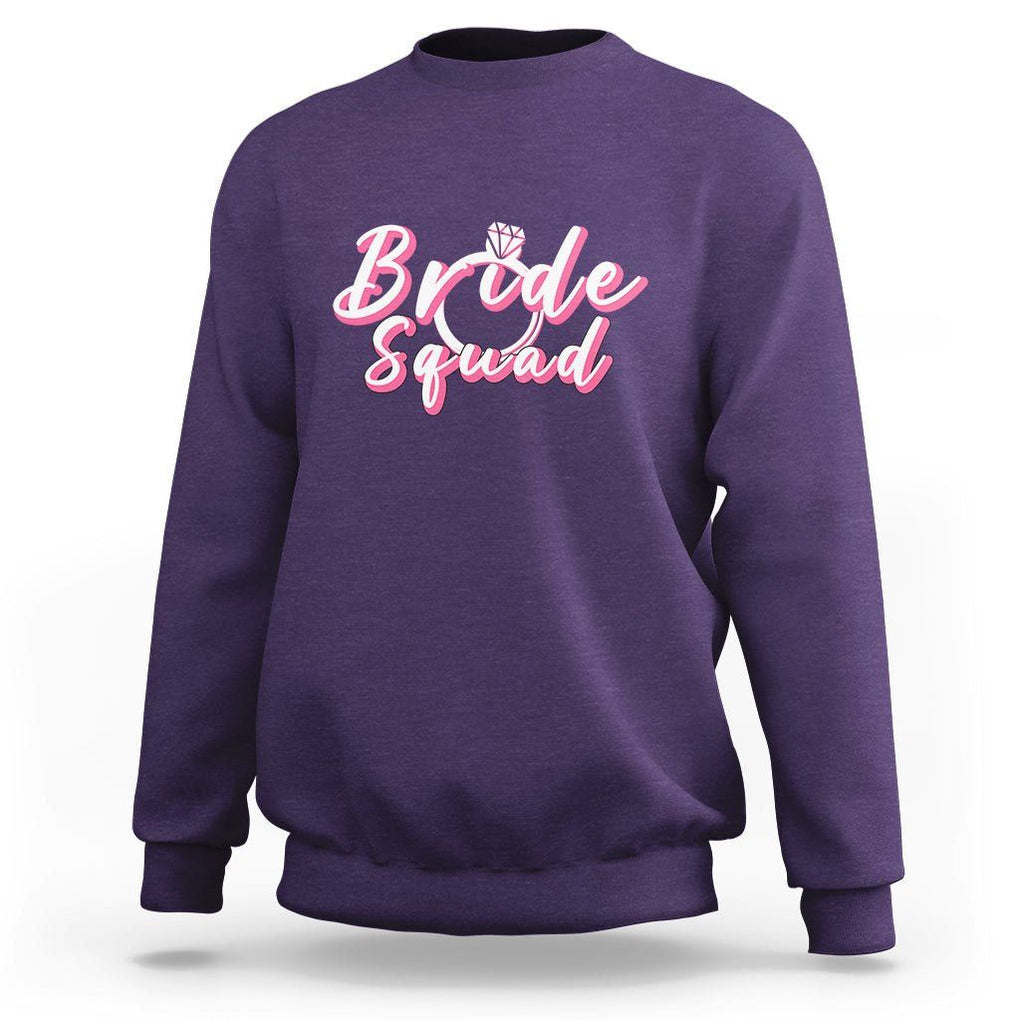 Bachelor Party Sweatshirt Bride Squad TS02 Purple Printyourwear