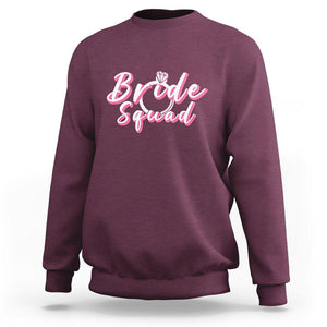 Bachelor Party Sweatshirt Bride Squad TS02 Maroon Printyourwear
