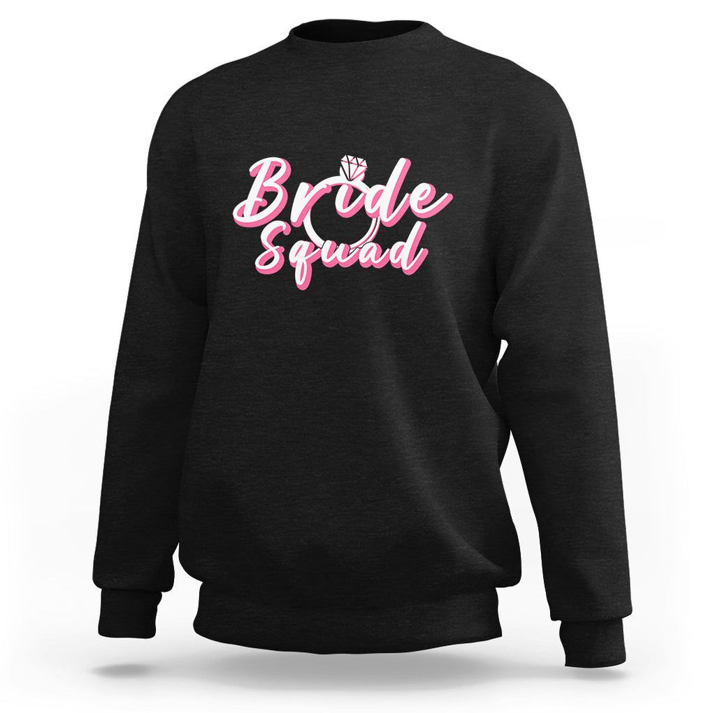 Bachelor Party Sweatshirt Bride Squad TS02 Black Printyourwear