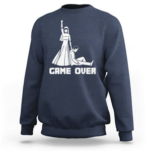 Bachelor Party Sweatshirt Game Over TS02 Navy Printyourwear