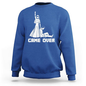 Bachelor Party Sweatshirt Game Over TS02 Royal Blue Printyourwear