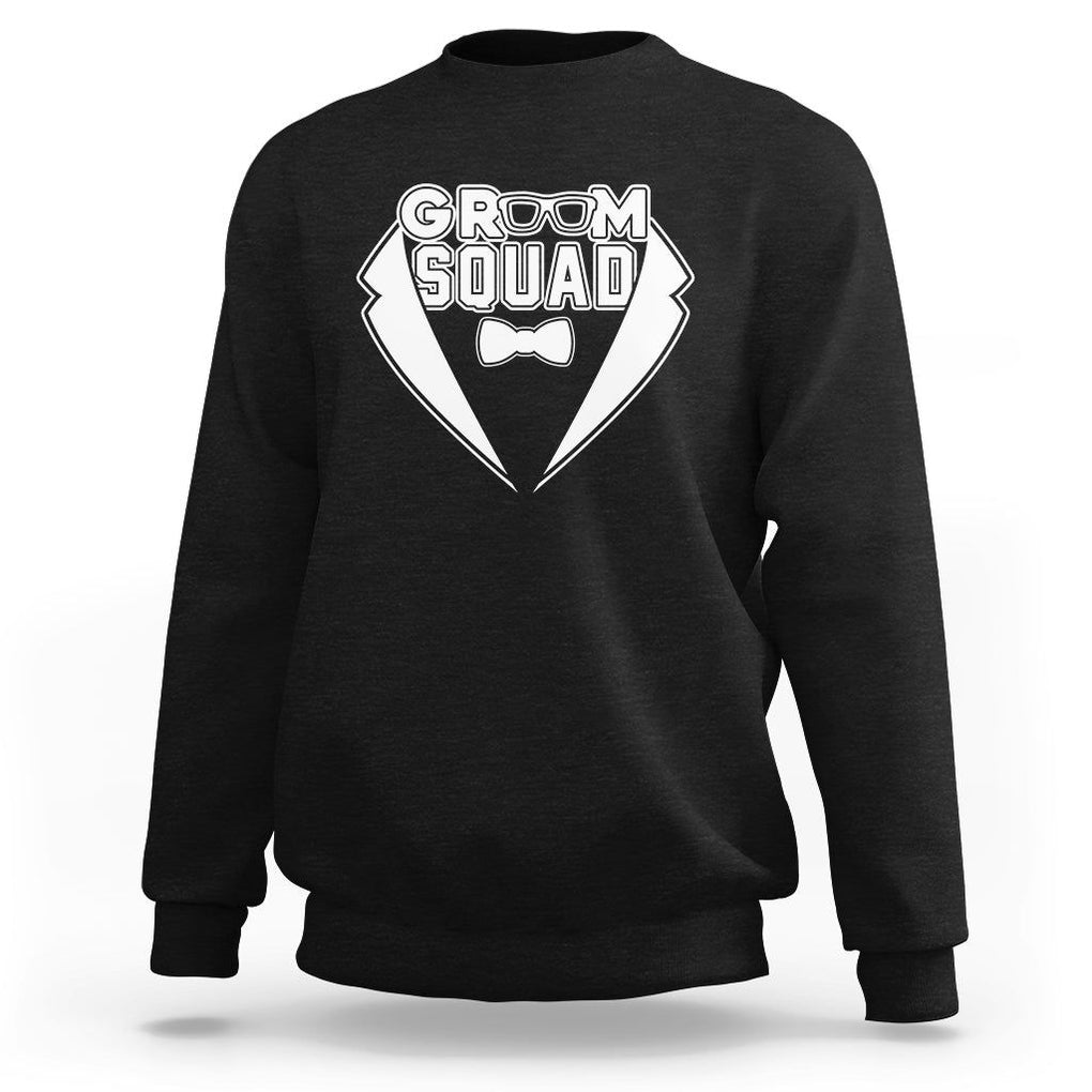 Bachelor Party Sweatshirt Groom Squad TS02 Black Printyourwear